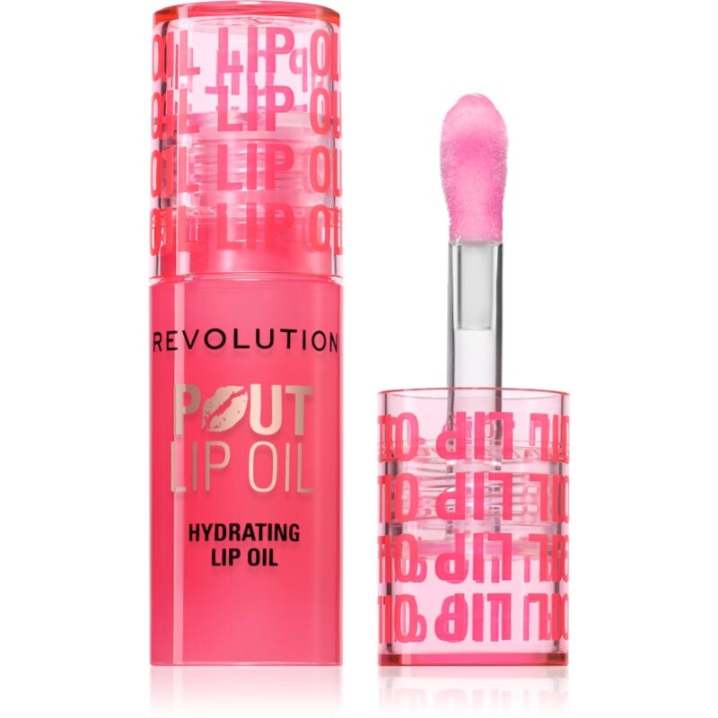 Makeup Revolution Pout Lip olej na rty s hydratačním účinkem odstín Watermelon Pink 3 ml