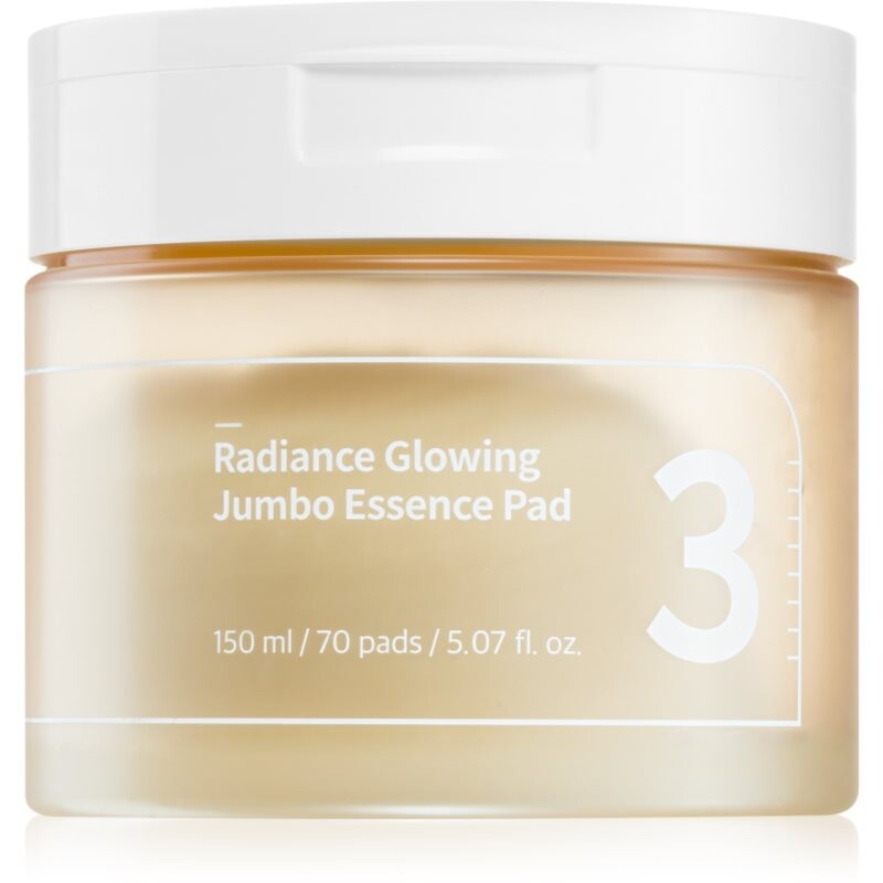 Numbuzin No. 3 Radiance Glowing Jumbo Essence Pad tonizační polštářky pro rozjasnění a hydrataci 70 ks