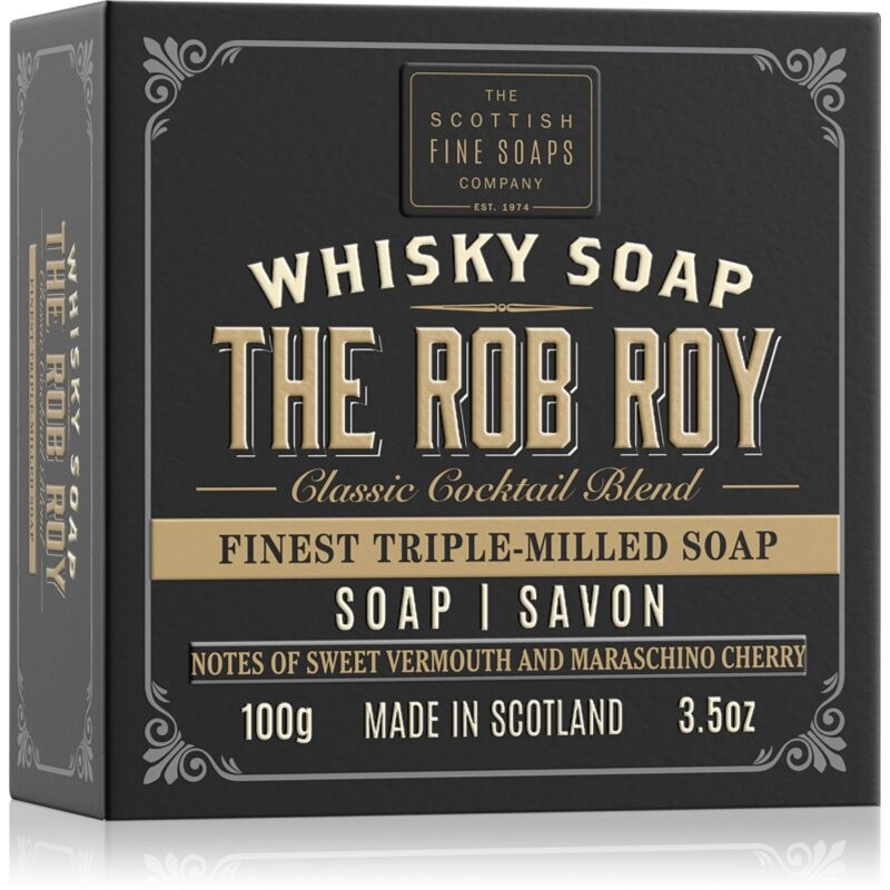 Scottish Fine Soaps Whisky Soap The Rob Roy tuhé mýdlo na tělo a obličej 100 g