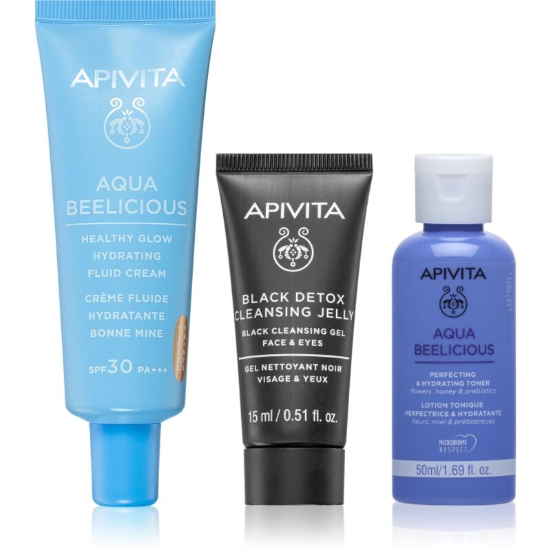 Apivita Aqua Beelicious Hydrating & Natural Coverage Routine Set sada pro péči o pleť s hydratačním účinkem