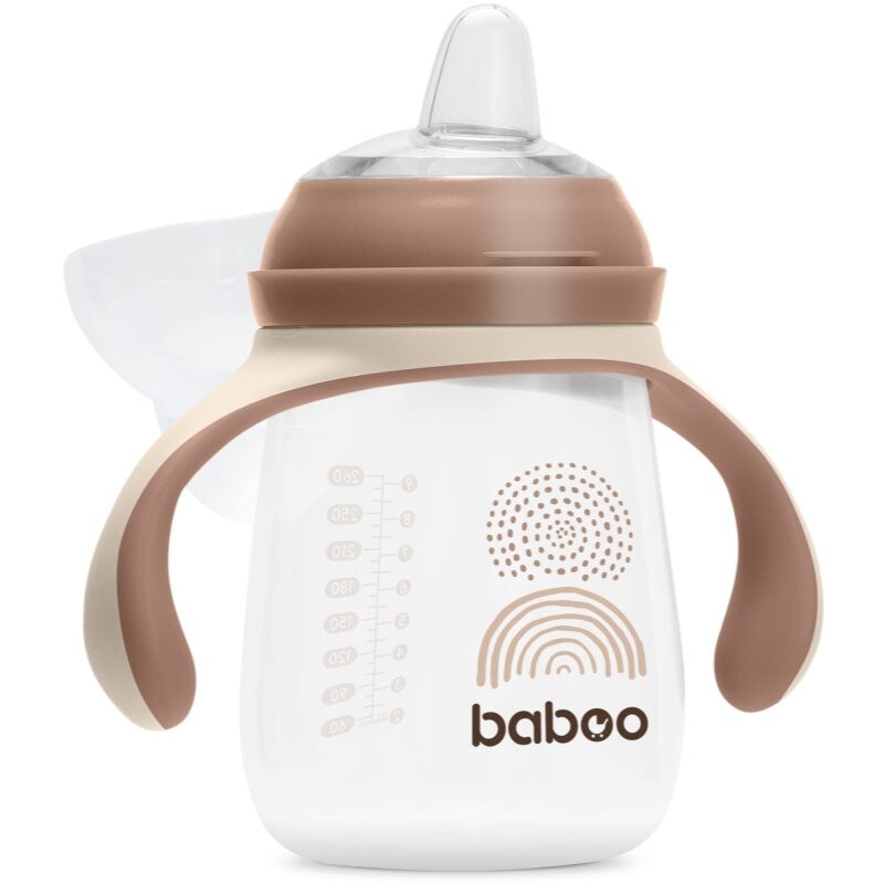 Baboo Cup with Silicone Spout hrnek s držadly Au Naturale 6m+ 260 ml