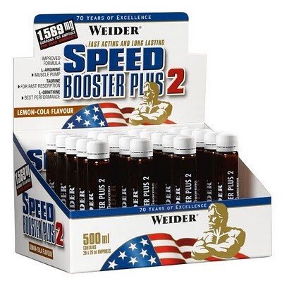 Weider Speed Booster Plus 2, 25 ml, Citrón - Cola