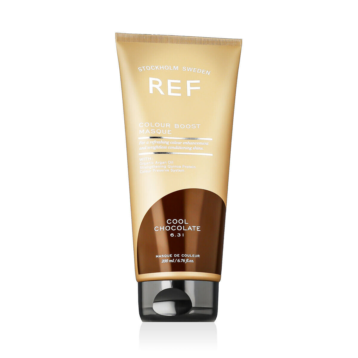 REF Colour Boost Masque vyživující maska pro barvené vlasy 200 ml odstín 6.31 Cool Chocolate unisex