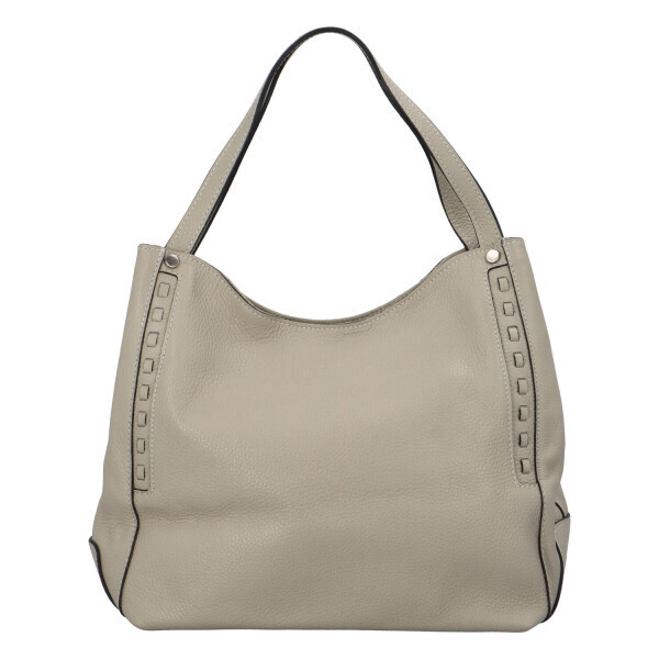 Praktická dámská kožená kabelka Cowgril, šedá