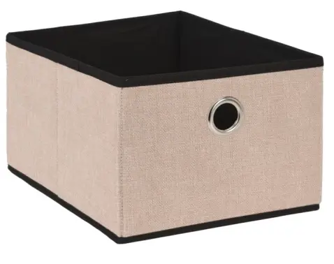 Úložný box 25x18x32 cm, béžový/hnědý
