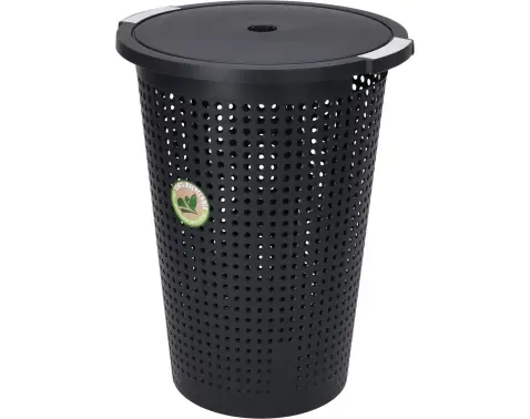 Koš na prádlo 35 l, černý