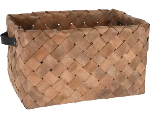 Úložný košík borovicové dřevo, 39x19 cm