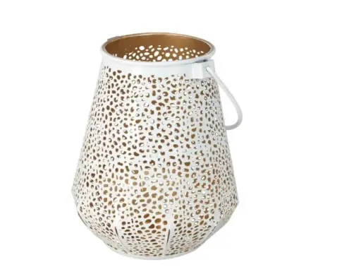 Lucerna 12x15 cm, bílá/šampaň