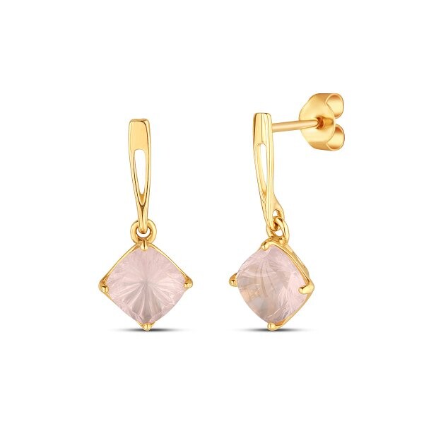 Náušnice s růženínem 234-956-RQ4243 2.45g