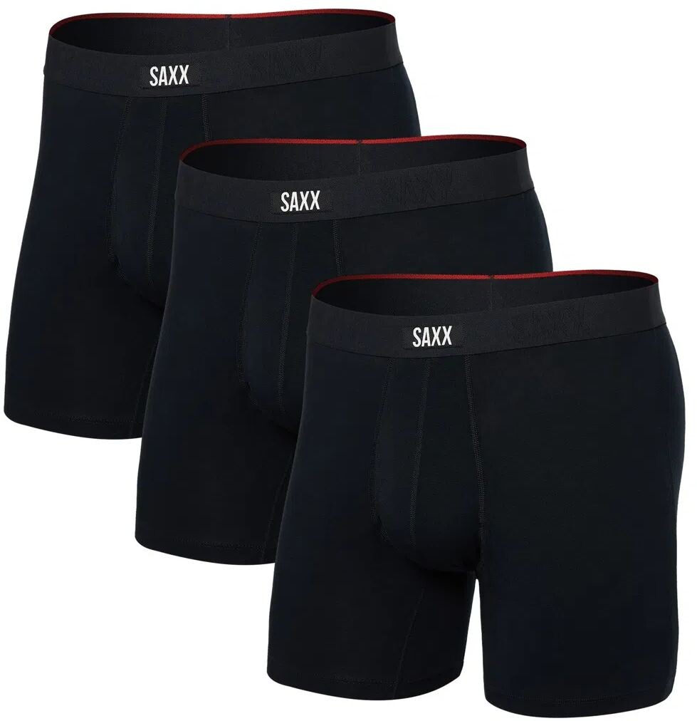 Saxx VIBE XTRA BOXER BRIEF FLY 3PK black Velikost: M