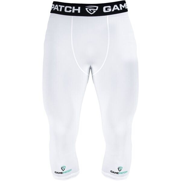 GAMEPATCH COMPRESSION TIGHTS 3/4 Kompresní unisex legíny, bílá, velikost