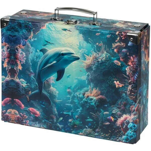 BAAGL DELFÍN Skládací školní kufřík, mix, velikost