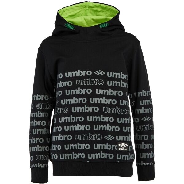 Umbro SISK Dětská mikina přes hlavu, černá, velikost 116-122
