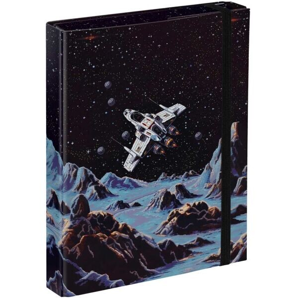 BAAGL PIXEL SPACE Desky na školní sešity A5, černá, velikost