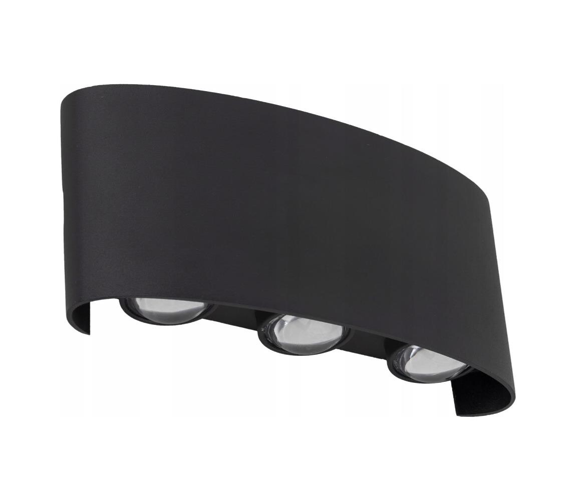 LED Venkovní nástěnné svítidlo ARROW 6xLED/1W/230V IP54 černá