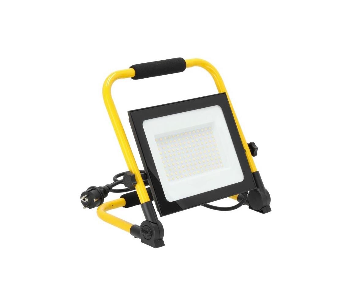 LED Reflektor TIGRA LED/100W/4000K IP54 černá/žlutá