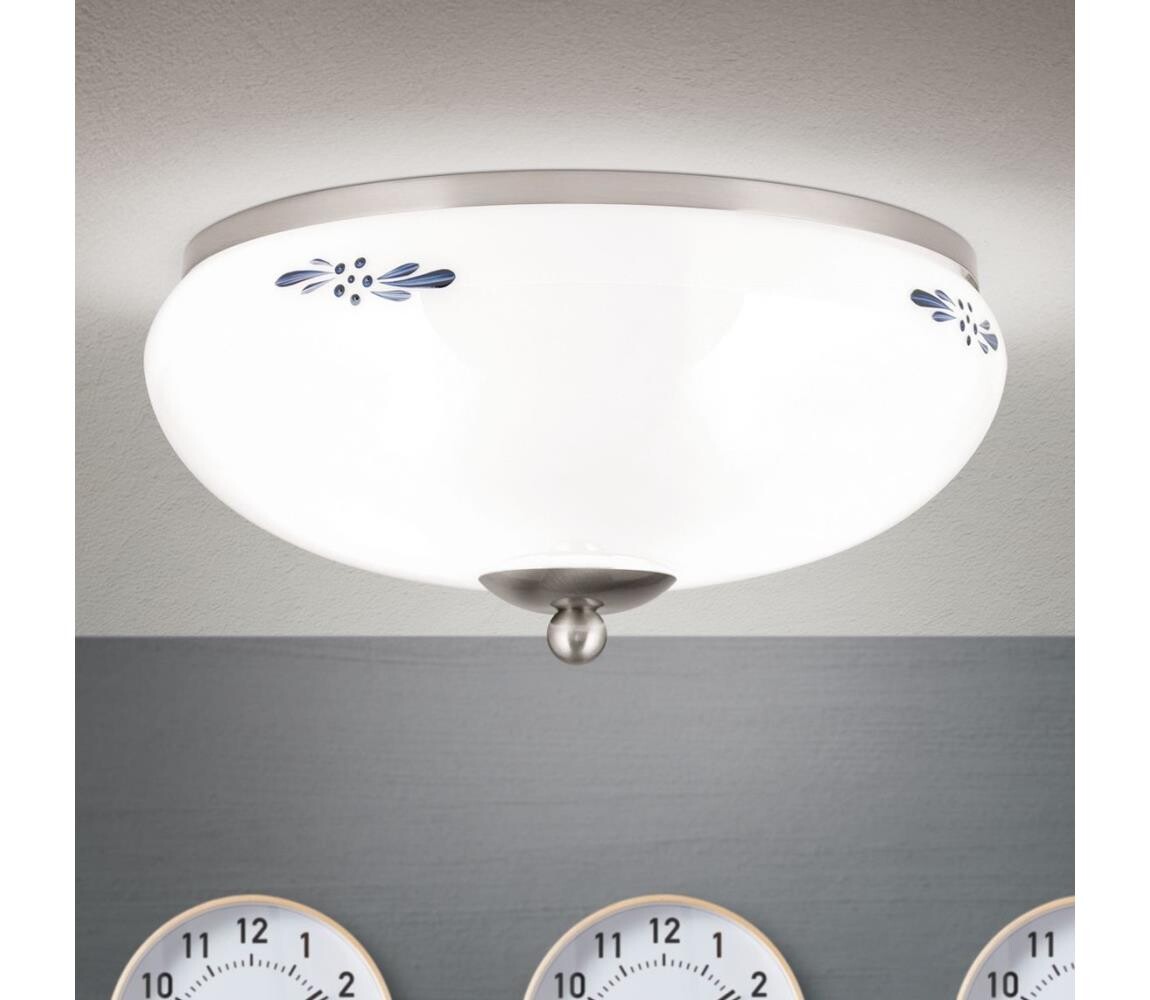 Orion Orion DL 7-673- Stropní svítidlo LANDHAUS 2xE27/60W/230V pr. 28 cm m. chrom/bílá