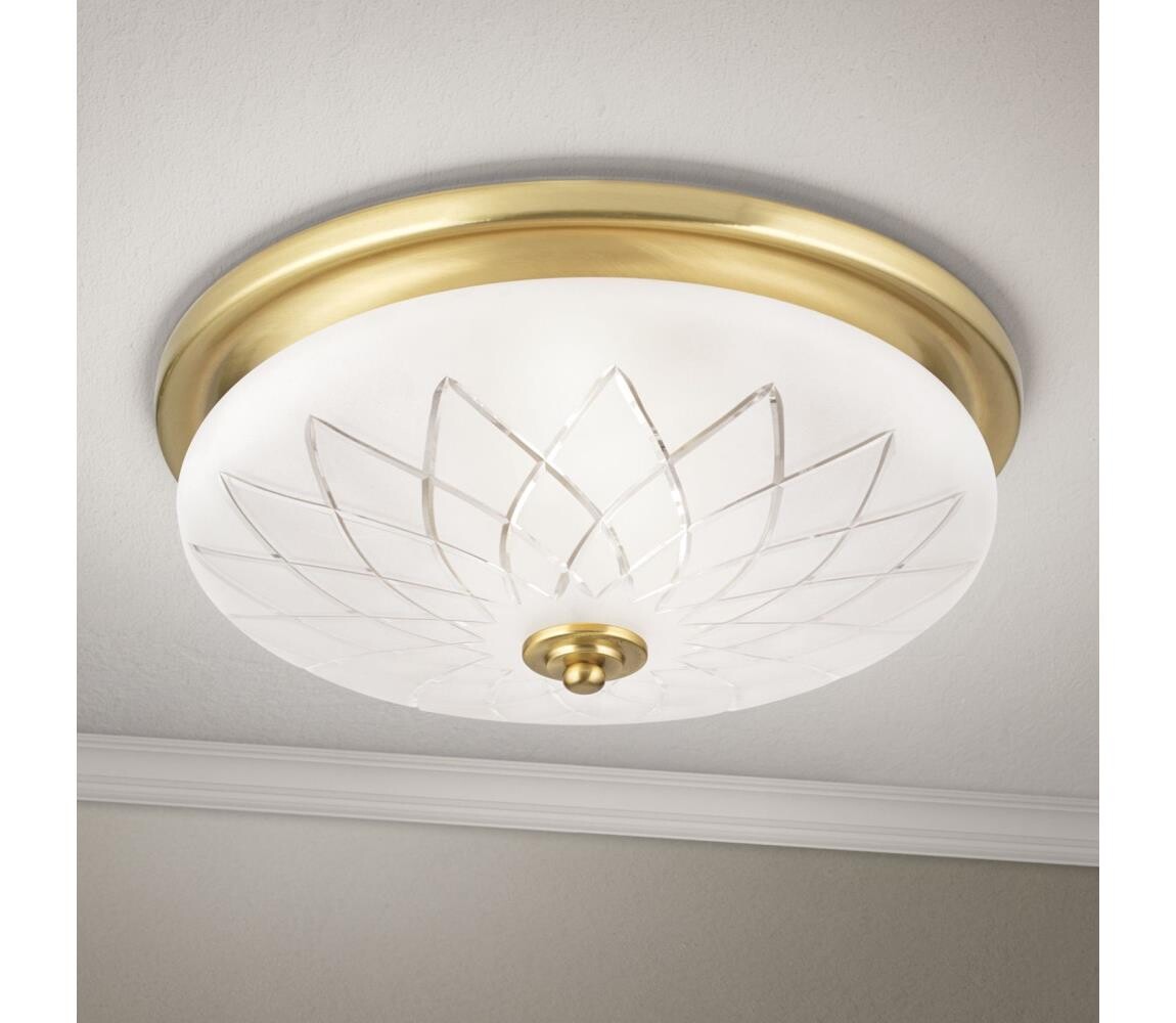 Orion Orion DL 7-791/37 - Stropní svítidlo PORTO 2xE27/40W/230V pr. 37 cm zlatá