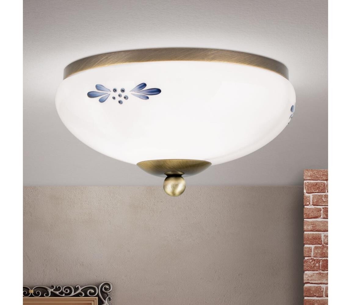 Orion Orion DL 7-672 - Stropní svítidlo LANDHAUS 1xE27/60W/230V pr. 21 cm bronz/bílá