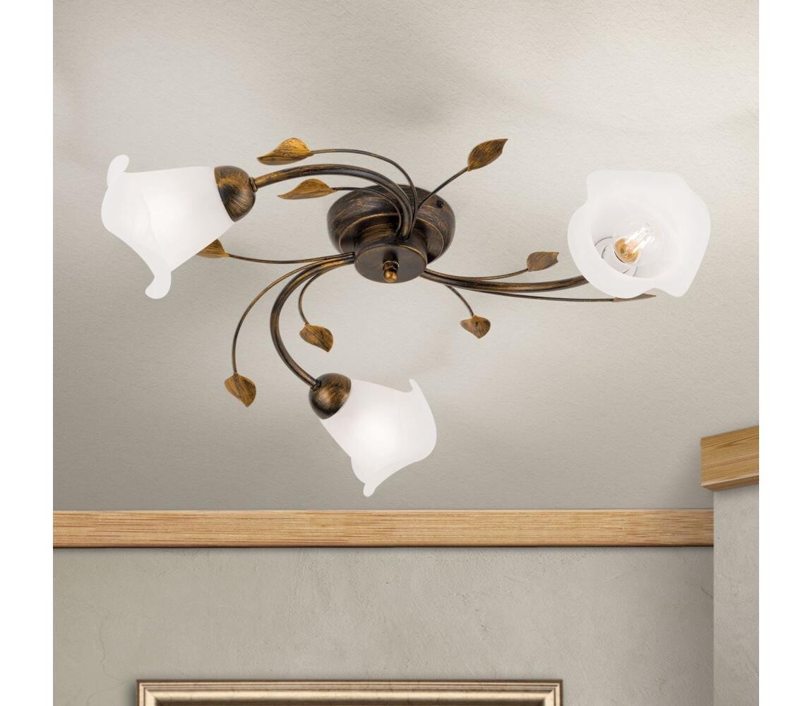 Orion Orion DL 7-788/3 - Přisazený lustr SISI 3xE14/40W/230V pr. 60 cm bronz/patina