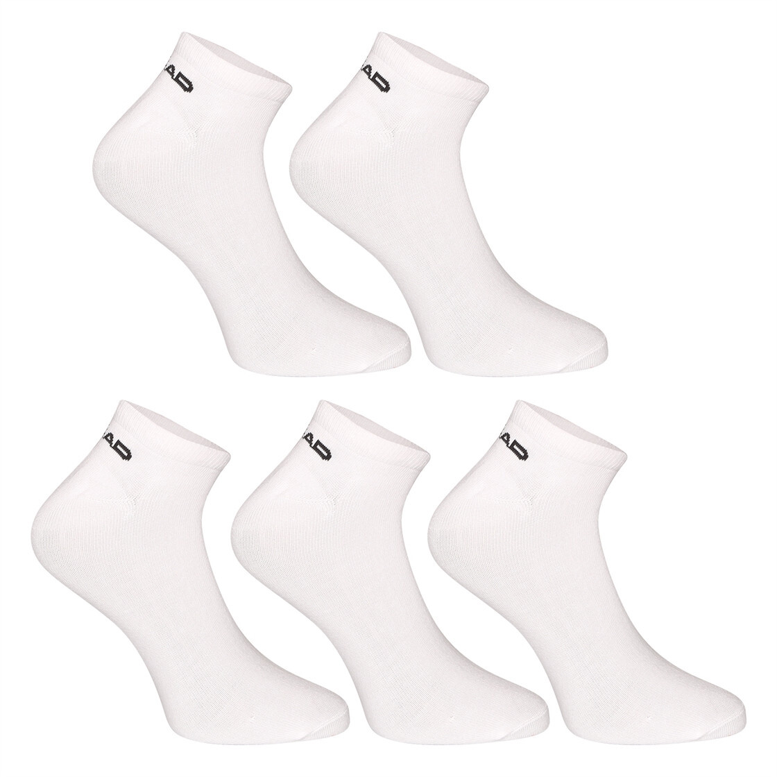 5PACK ponožky HEAD nízké bílé (701232902 012) M
