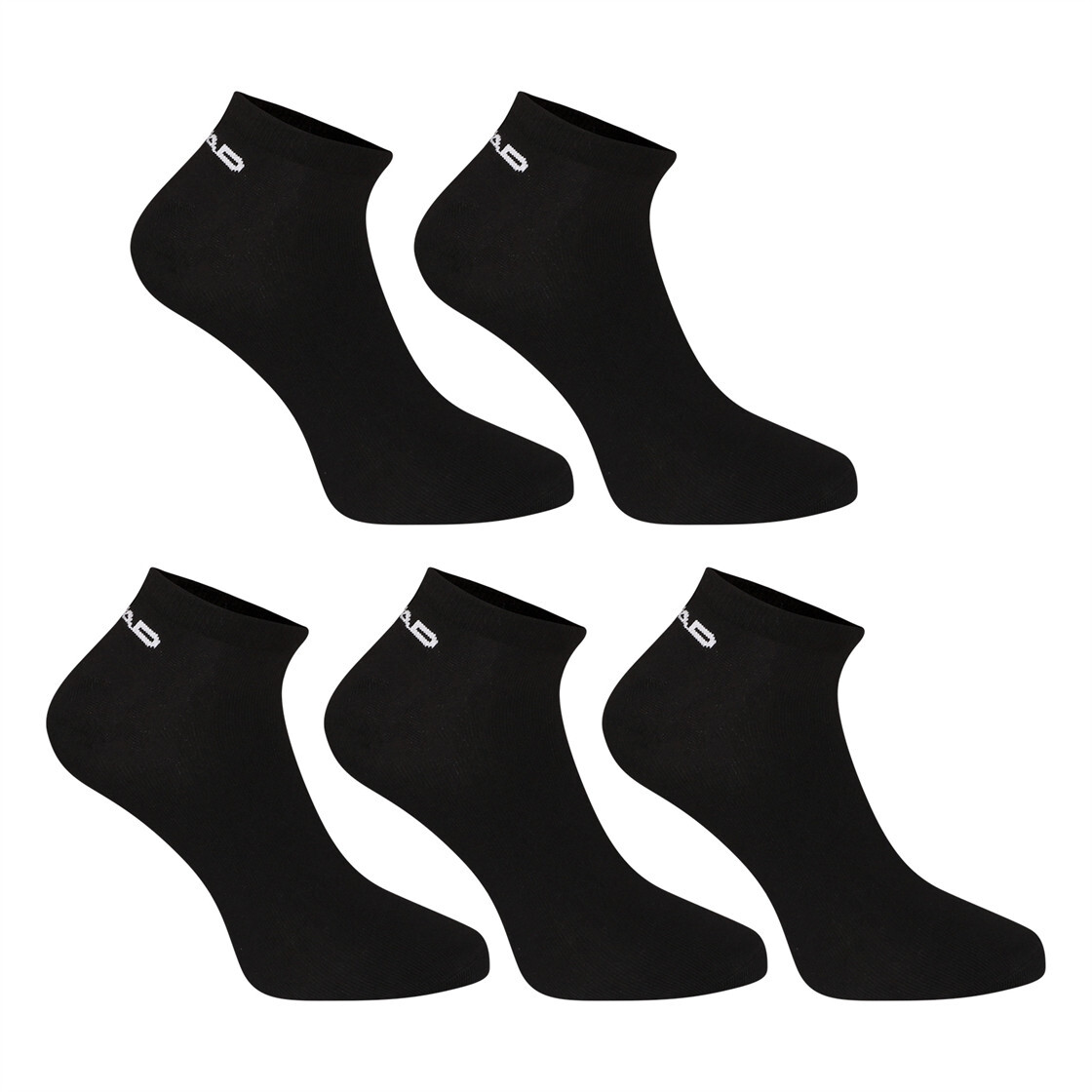 5PACK ponožky HEAD nízké černé (701232902 001) L