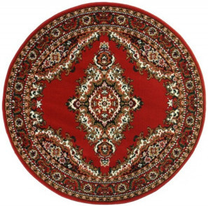 Kusový koberec TEHERAN T-102 red kruh, 190x190 (průměr) kruh, červená, chodba / předsíň, Alfa Carpets