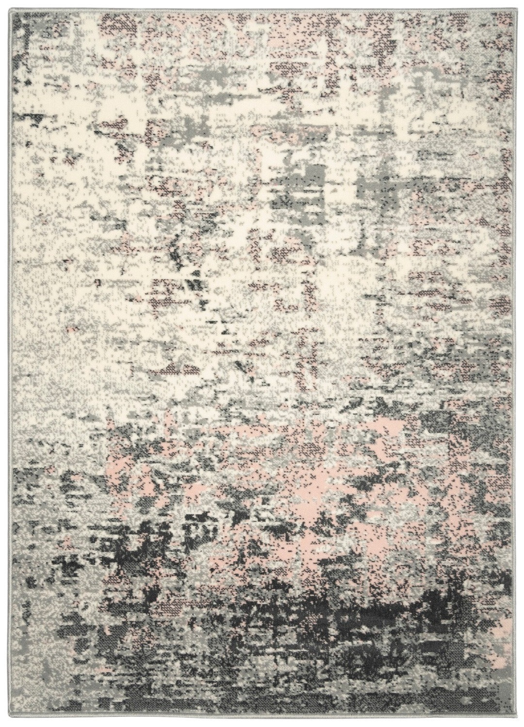 Kusový koberec Beton powder pink, 80x150, růžová, vícebarevná, chodba / předsíň, Alfa Carpets