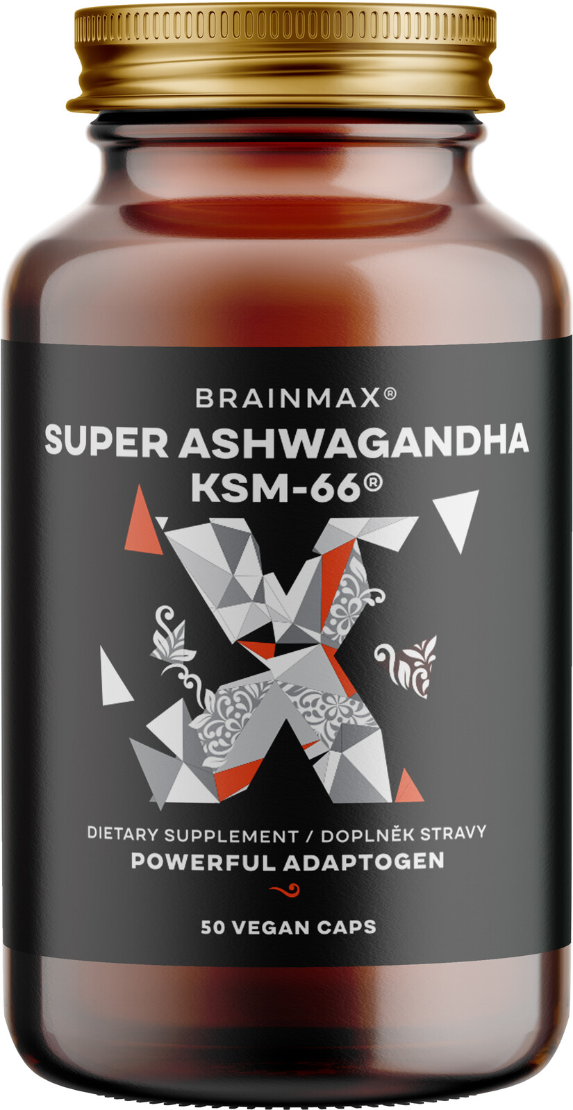 BrainMax Super Ashwagandha extrakt KSM-66®, 50 rostlinných kapslí