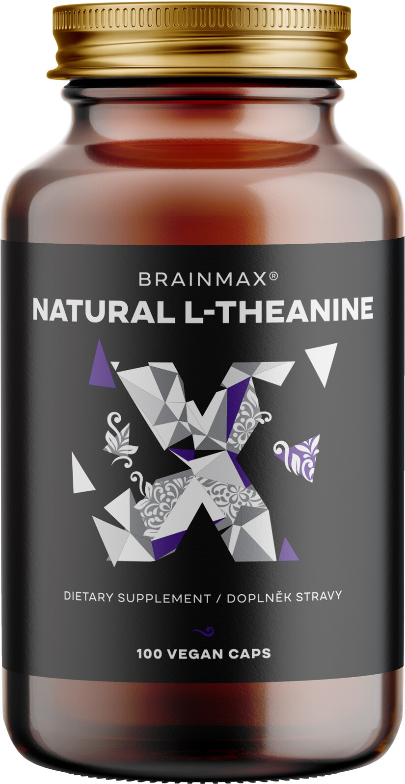 BrainMax Natural L-Theanine, 100 rostlinných kapslí
