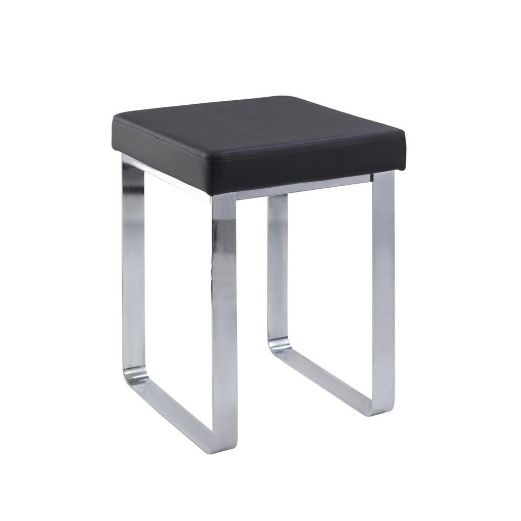 XXXL STOLIČKA DO SPRCHY, černá, barvy chromu, 37/47/35 cm