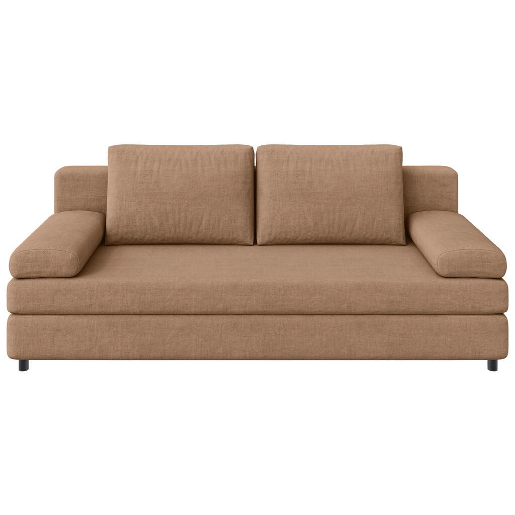 Ti'me ROZKLÁDACÍ POHOVKA, textil, karamel