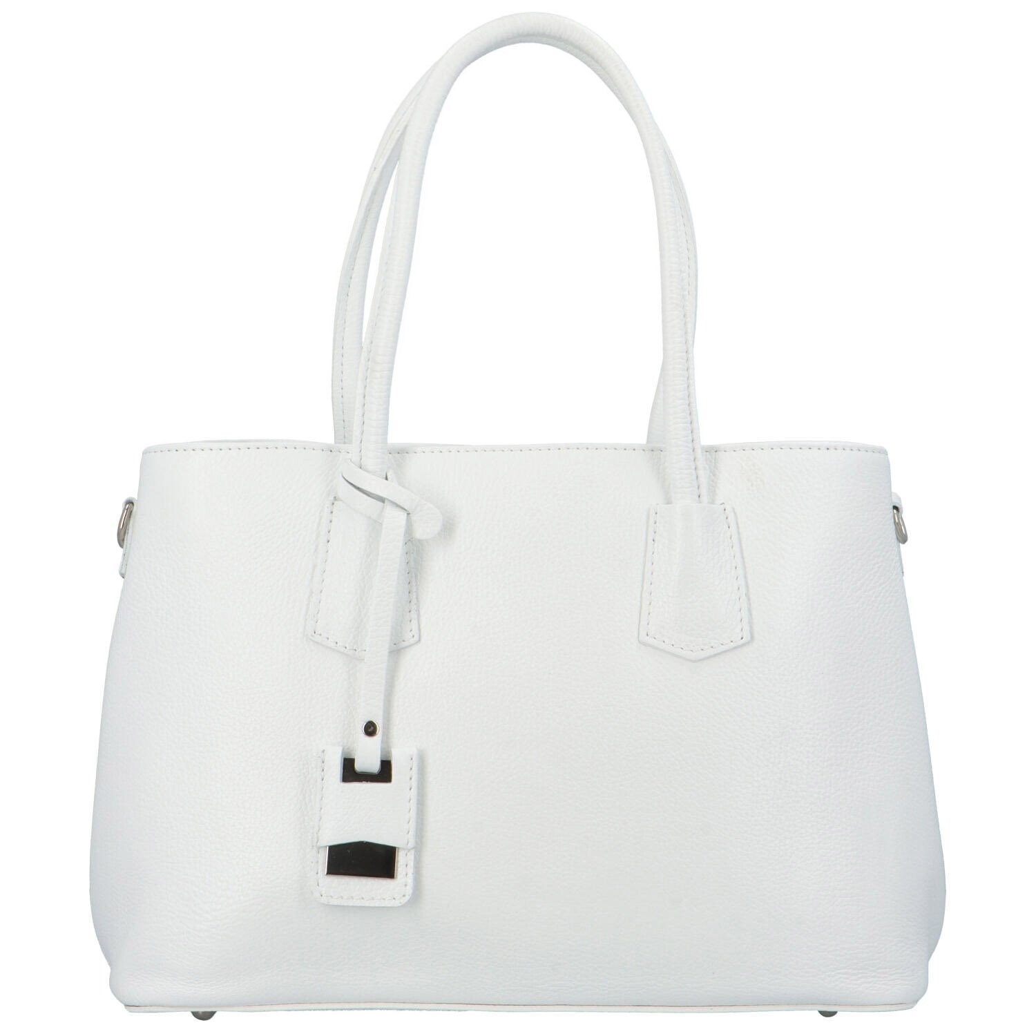 Dámská kožená kabelka přes rameno bílá - Delami Sureevy bílá