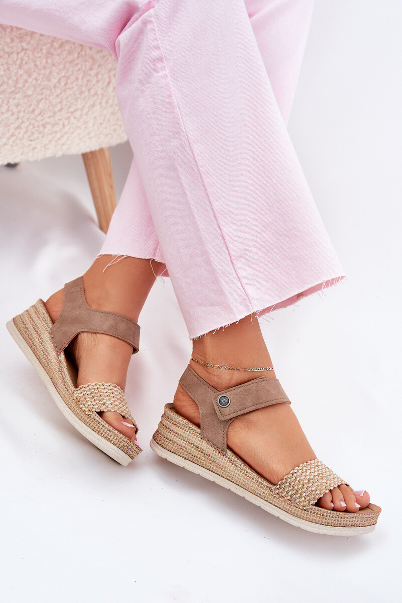Dámské Sandály Na Klínu Béžové Inblu