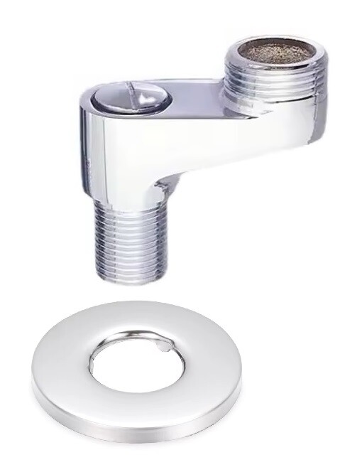 Eco produkty Etážka s uzavíráním vody a chromovou krycí růžicí za vodovodní baterii 1/2