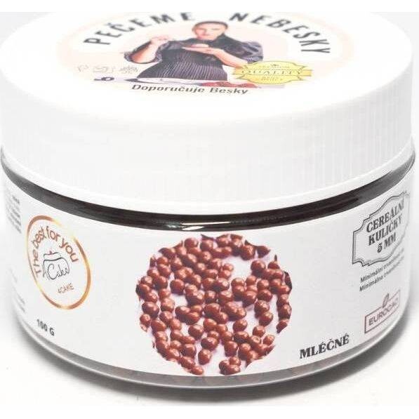 Eurocao Cereální kuličky v mléčné čokoládě 5 mm (100 g) Besky edice - dortis