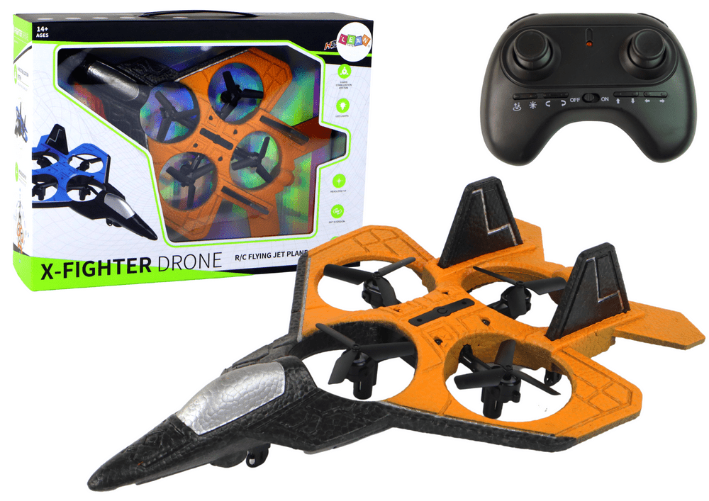 mamido Stíhací letadlo X fighter drone na dálkové ovládání RC oranžové