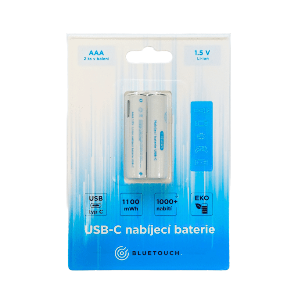 Nabíjecí baterie BLUETOUCH USB-C AAA