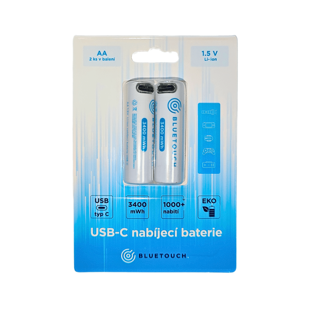 Nabíjecí baterie BLUETOUCH USB-C AA
