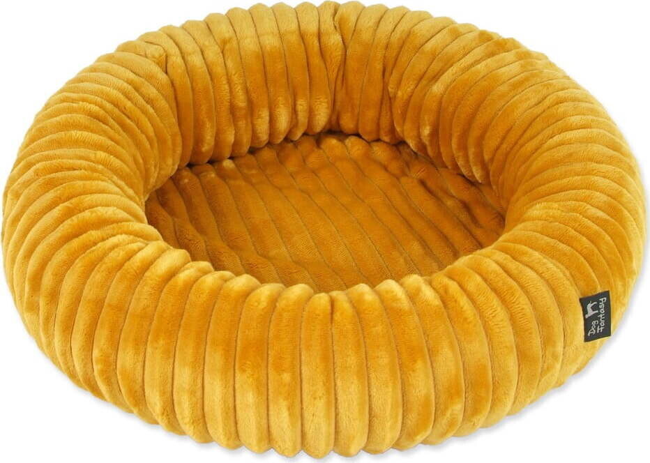 Pelíšek pro psa v hořčicové barvě ø 40 cm Dog Fantasy Stripe – Plaček Pet Products