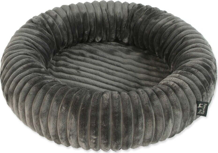 Tmavě šedý pelíšek pro psa ø 60 cm Dog Fantasy Stripe – Plaček Pet Products