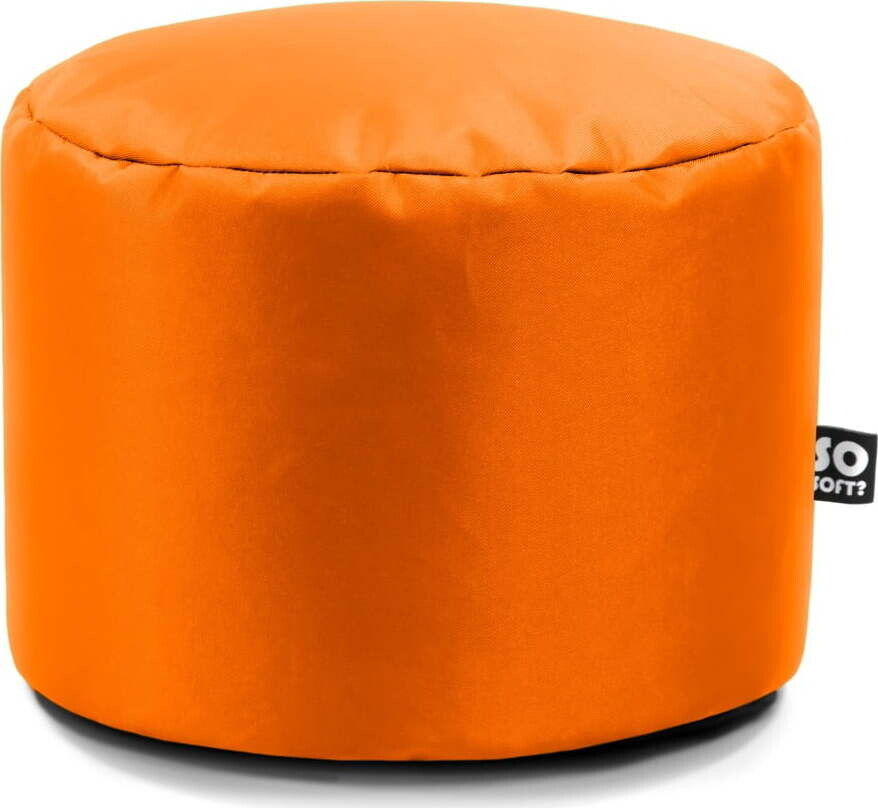 Oranžový dětský sedací vak z imitace kůže Dot M – So Soft?