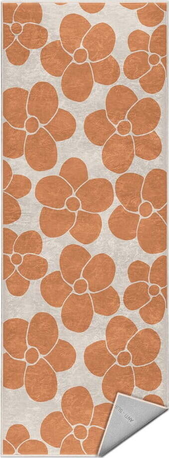 Oranžový pratelný běhoun 60x230 cm Orange Meadow – Mila Home