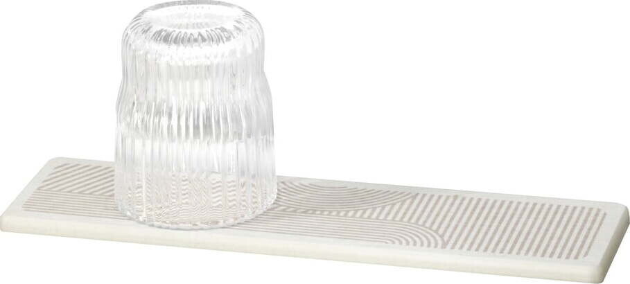 Béžová z křemeliny odkapávací podložka na nádobí 30x8 cm Damon – Wenko