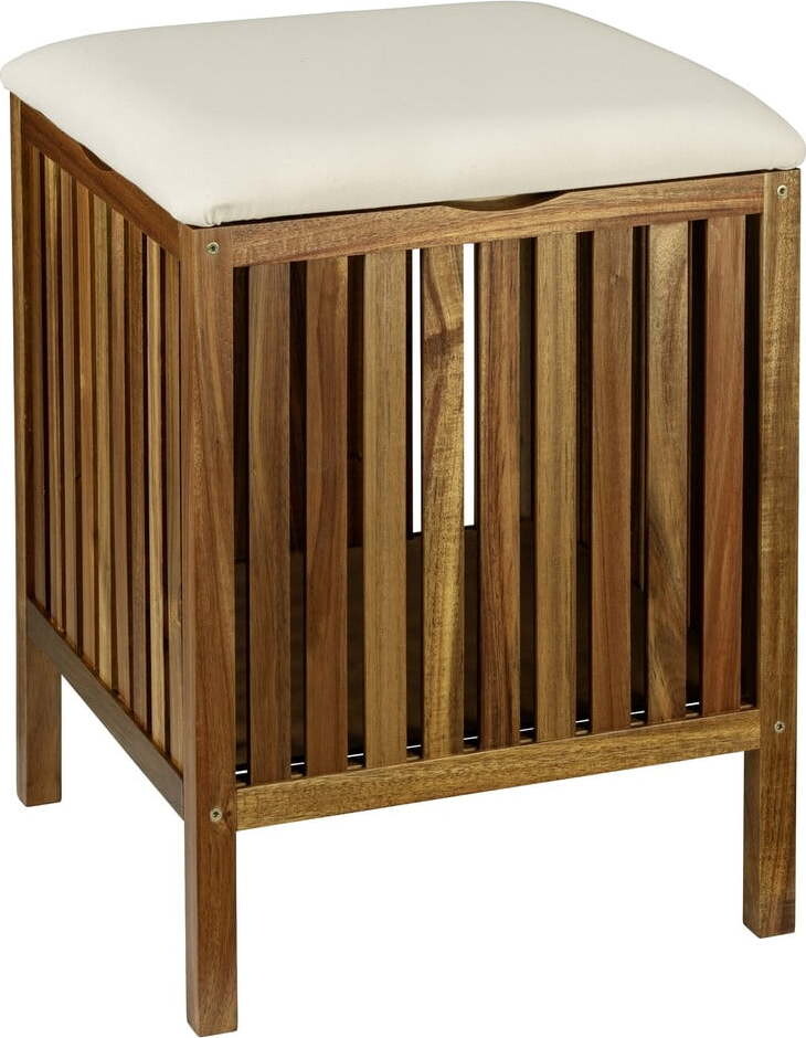 Dřevěný koš na prádlo v tmavě přírodní barvě 38 l Fondi – Wenko