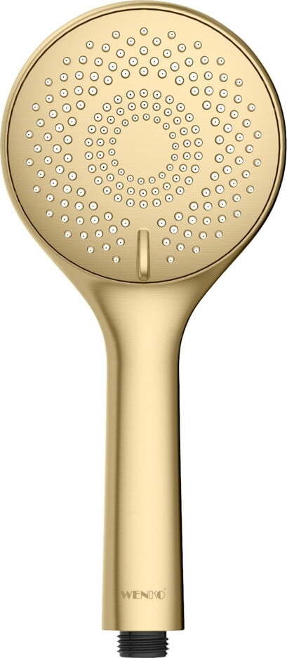 Plastová úsporná sprchová hlavice v matně zlaté barvě ø 11 cm Watersaving System – Wenko