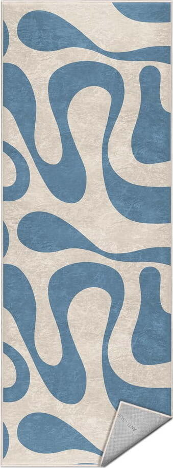 Modrý pratelný běhoun 60x230 cm Blue Latte – Mila Home