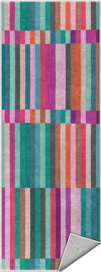 Tyrkysový pratelný běhoun 80x200 cm Acid Rain – Mila Home