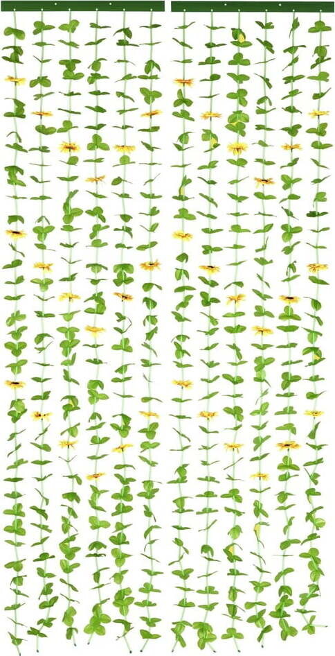 Žlutý/zelený závěs do dveří 90x190 cm Sunflowers – Maximex