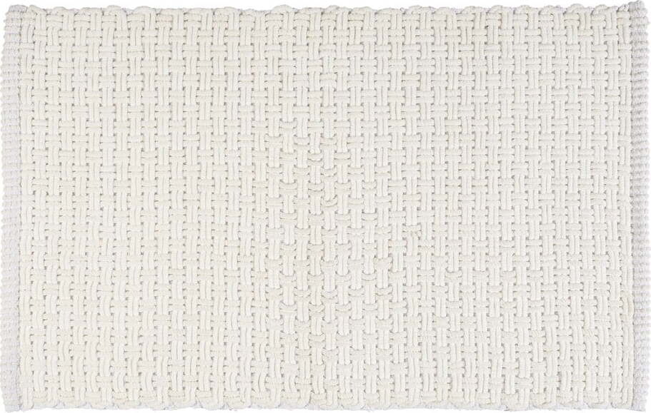 Bílá textilní koupelnová předložka 50x80 cm Ecoli – Wenko